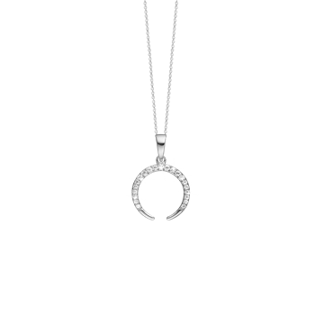 Aagaard's Halskæde, cz horn, 21 cz, sølv