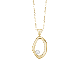 Aagaard's Halskæde m/ferskvandsperle, 20x17mm, 46c