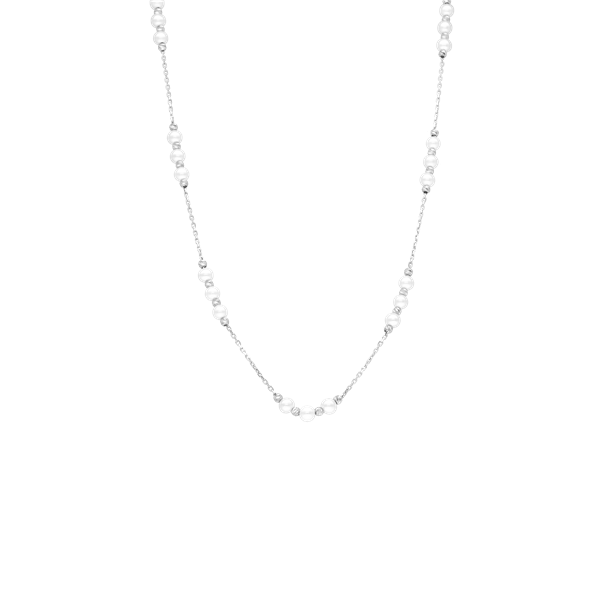 Aagaard\'s halskæde med kugler og perler, 42 cm