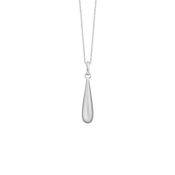 Aagaard\'s Halskæde, Drop sandblast, sølv 45cm