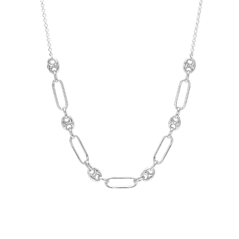 Aagaard's Halskæde led/bønne, 42+3cm, sølv