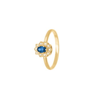 Aagaard's Ring, 8k, Safir/Diamanter