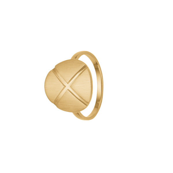 Aagaard\'s Ring, plade m/kryds, forg sølv