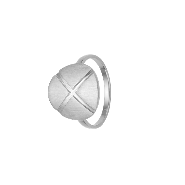 Aagaard\'s Ring, plade m/kryds, sølv