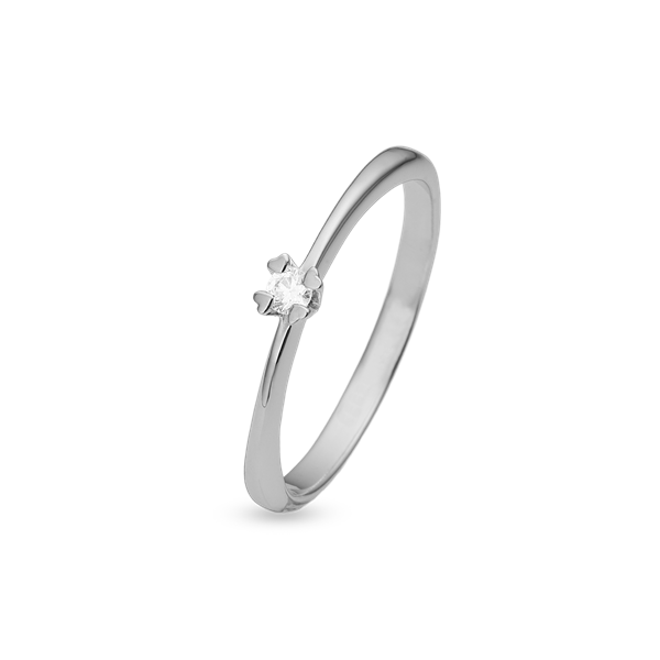 Aagaard\'s MARY Ring sølv LG DIAM 0,05CT W/VS