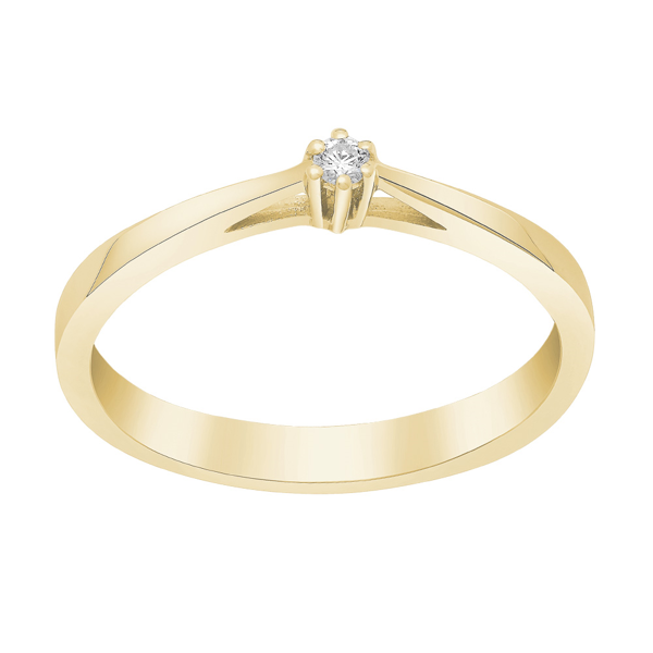 Siersbøl\'s SIERSBØL 14kt. Afrodite guldring m. 0.03ct WSI