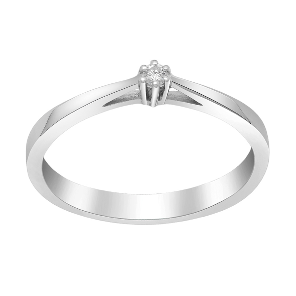 Siersbøl\'s SIERSBØL 14kt. Afrodite hvg.guldring m. 0.03ct WSI