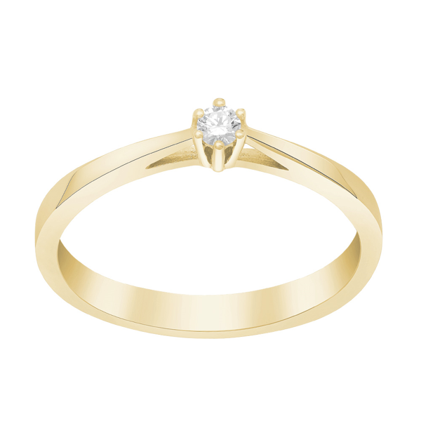 Siersbøl\'s SIERSBØL 14kt. Afrodite guldring m. 0.05ct WSI