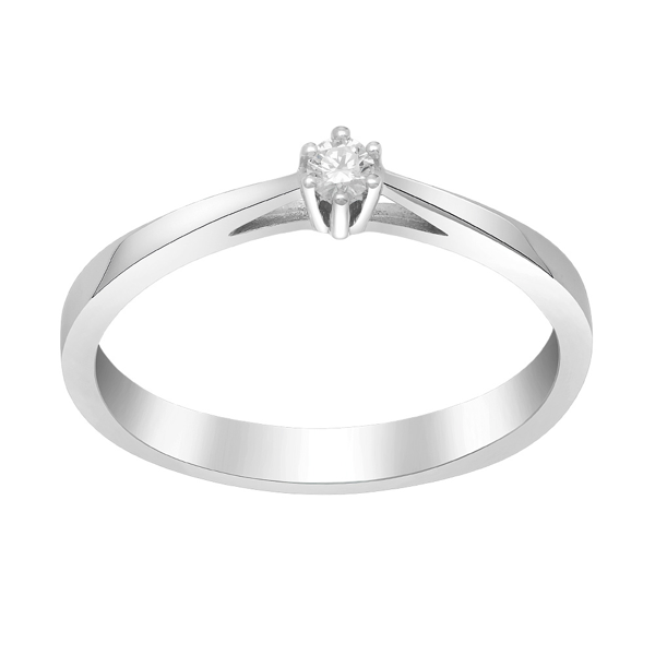 Siersbøl\'s SIERSBØL 14kt. Afrodite hvg.guldring m. 0.05ct WSI