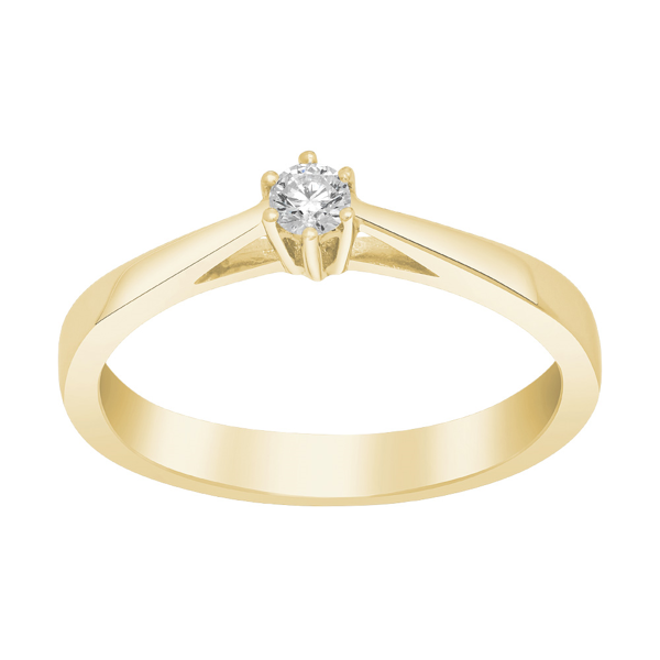 Siersbøl\'s SIERSBØL 14kt. Afrodite guldring m. 0.10ct WSI