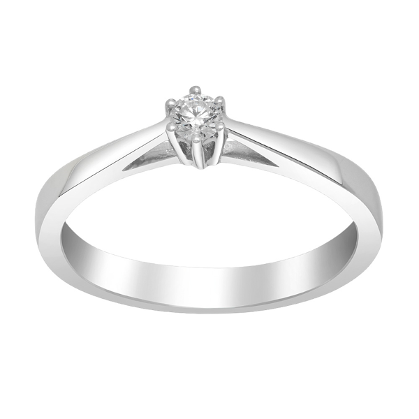 Siersbøl\'s SIERSBØL 14kt. Afrodite hvg.guldring m. 0.10ct WSI