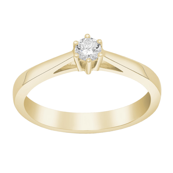 Siersbøl\'s SIERSBØL 14kt. Afrodite guldring m. 0.15ct WSI