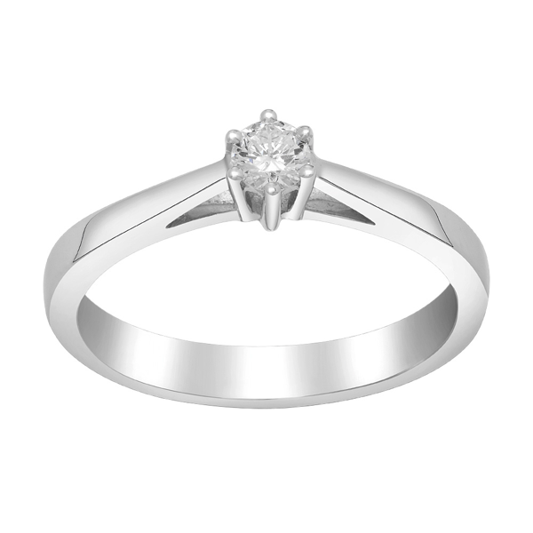 Siersbøl\'s SIERSBØL 14kt. Afrodite hvg.guldring m. 0.15ct WSI