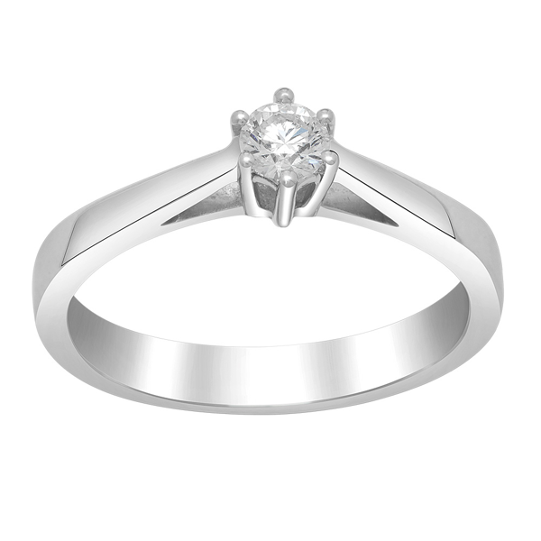 Siersbøl\'s SIERSBØL 14kt. Afrodite hvg.guldring m. 0.20ct WSI