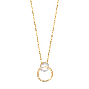 Siersbøl's 14 kt. guld vedhæng m/diamant 0.04ct W/SI inkl. forgyldt
