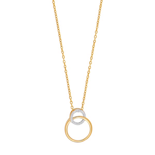 Siersbøl\'s 14 kt. guld vedhæng m/diamant 0.04ct W/SI inkl. forgyldt