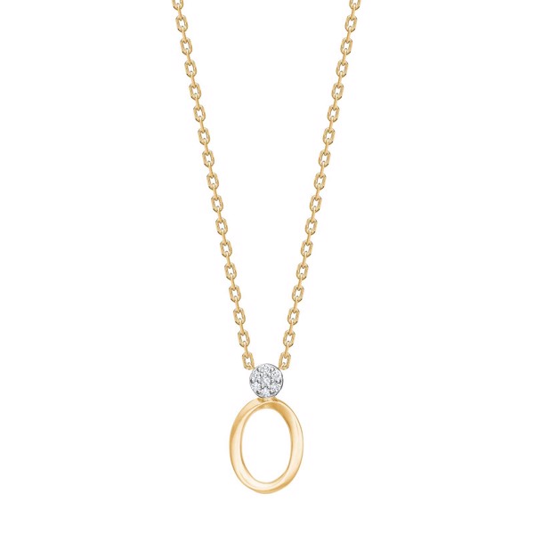 Siersbøl\'s 14 kt. guld vedhæng m/diamant 0,035ct W/SI inkl. forgyldt kæde
