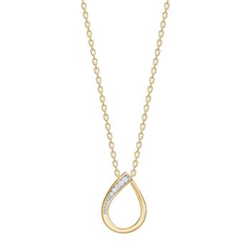 Siersbøl's 14kt. guldvedhæng m.0,02ct W/SI inkl. forg. kæde