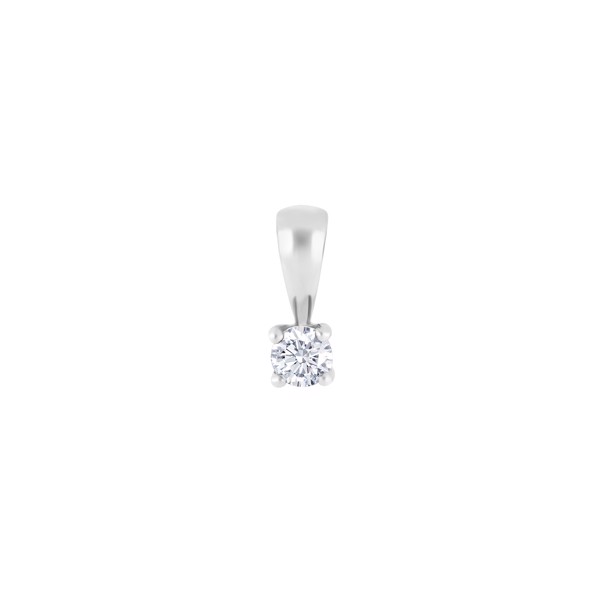 Siersbøl\'s HEART 14kt. hvidguldsvedhæng m/dia 0.20ct W/SI