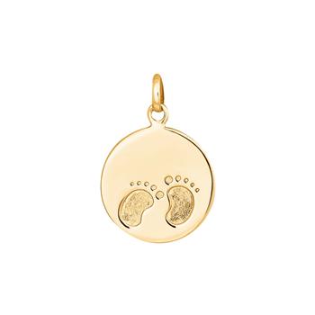 Siersbøl's 8kt. guldvedhæng rund plade m/fødder