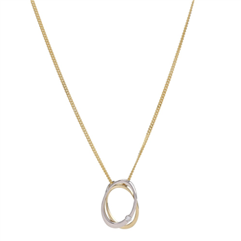 Siersbøl's 14kt. guldvedhæng bicolor m/dia. 0.050ct. W/SI ink