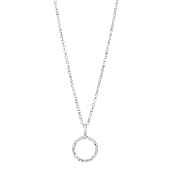 Siersbøl\'s 14kt. hvidguldsvedhæng m/dia 0.02ct W/PI inkl. sø