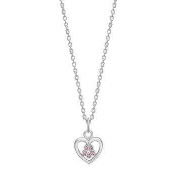 Noa Kids's Rhd. sølvvedhæng hjerte m. cz