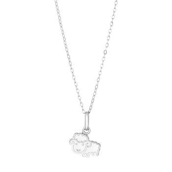 Noa Kids's Rhod. sølvvedhæng får inkl. kæde