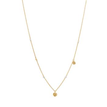 Nordahl's Forgyldt sølv halskæde RIPPLES52