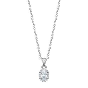 Siersbøl's Sølvrhd. vedhæng m/cz incl kæde