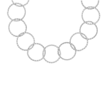 Blicher Fuglsang's Halskæde i stål med rustikke ringe