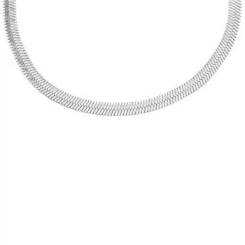 Blicher Fuglsang's Bred slangehalskæde i stål