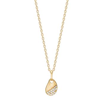 Siersbøl's 8kt. guldvedhæng m.cz inkl. forg. kæde