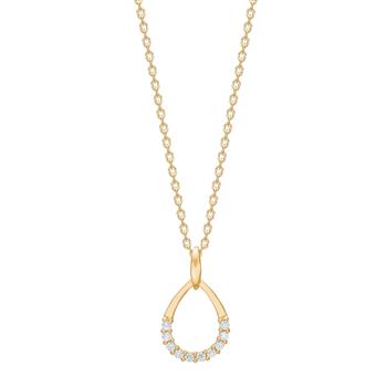 Siersbøl's 8kt. guldvedhæng m.cz inkl. forg. kæde