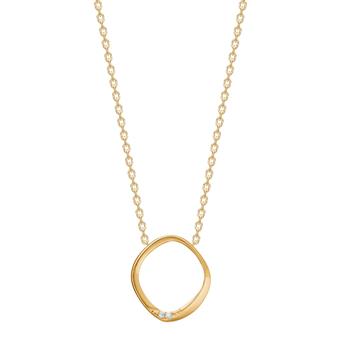 Siersbøl's 14kt. guldvedhæng m.0,010ct W/SI inkl. forg. kæde