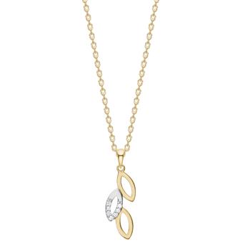 Siersbøl's 14kt. guldvedhæng m.0,028ct W/SI inkl. forg. kæde