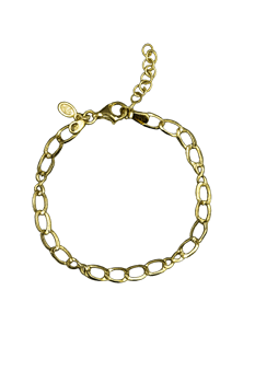 L&G's Armbånd sølv forgyldt åben oval