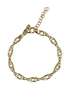 L&G's Armbånd sølv forgyldt ovale cirkler