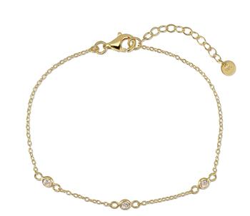 L&G's Armbånd sølv forgyldt zirkonia
