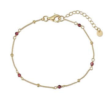 L&G's Armbånd sølv forgyldt med granat