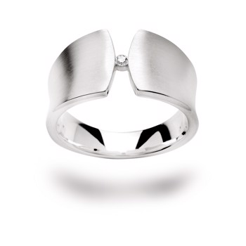 Bastian Inverun's 925/- Ring mat, brillant 0,04ct W-SI