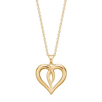 Siersbøl's 8kt. guldvedhæng hjerte inkl. forg. kæde