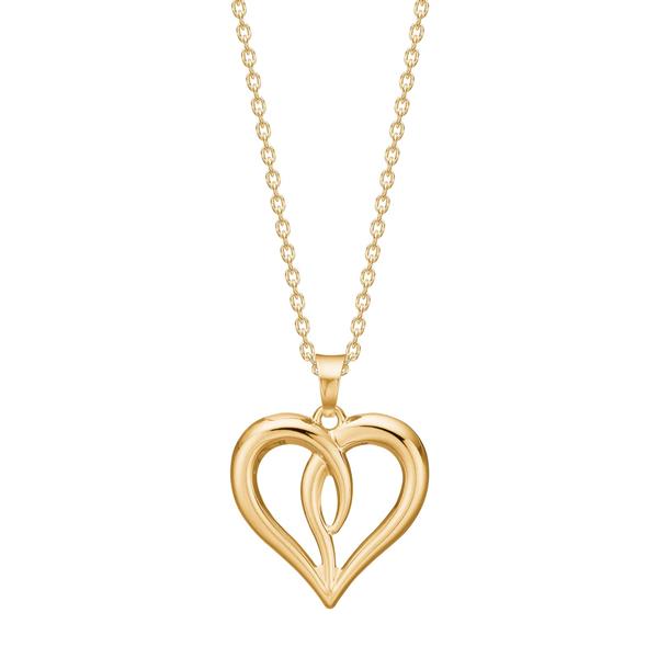 Siersbøl\'s 8kt. guldvedhæng hjerte inkl. forg. kæde