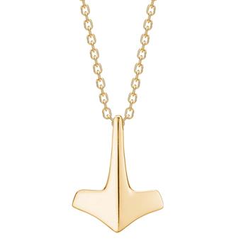 Son of Noa's SON kæde stål IP gold med Thors hammer 50+5cm