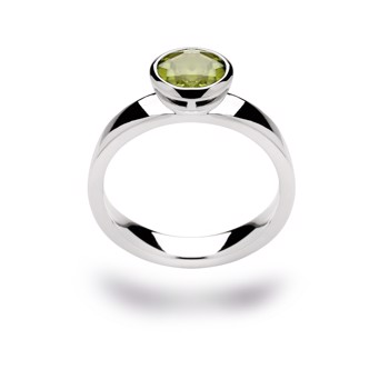 Bastian Inverun's 925/- Ring, rho. blank, peridot 1.30ct