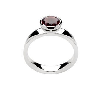 Bastian Inverun's 925/- Ring rho. blank, Granat 1.40ct