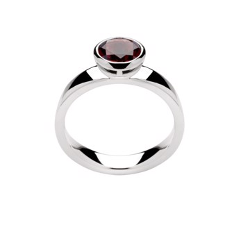 Bastian Inverun's 925/- Ring rho. blank, Granat 1.40ct