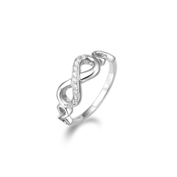 Aagaard's RHOD. SØLV RING M/SY.ZIRCONIA