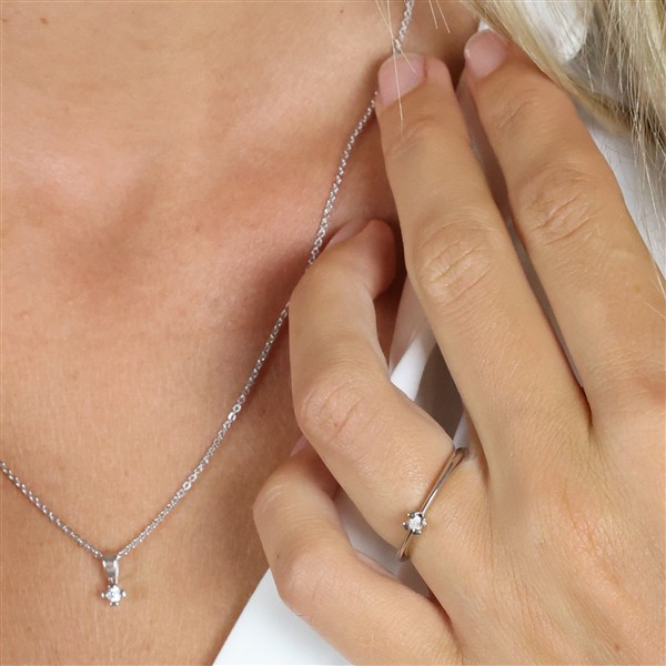 Aagaard\'s MARY Ring sølv LG DIAM 0,05CT W/VS