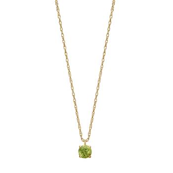 Siersbøl's 14kt. guldhalskæde m. 4mm peridot